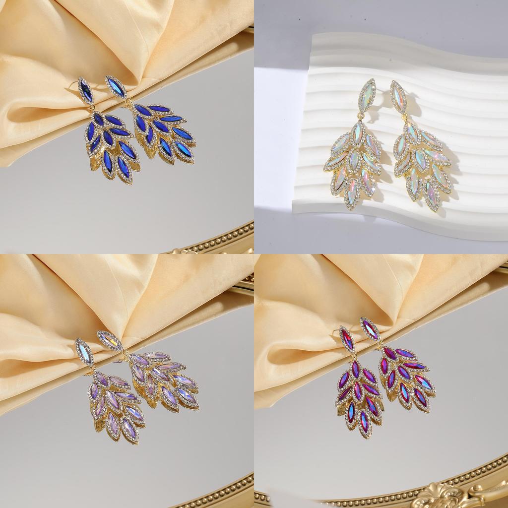 Fashion Glitter Leaf Earrings For Women With Dangle Design In Autumn