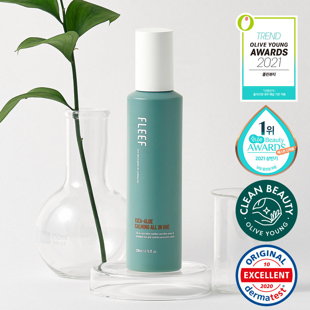 FLEEF Cica-Aloe Calming All-In-One Lotion 200ml for Troubled Skin
