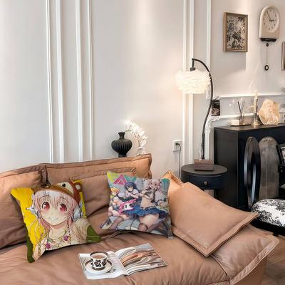 Anime Super Sonico Pillow Covers Cartoon Sofa Decorative Home Double-sided Printing Short Plush Cute Cushion Cover
