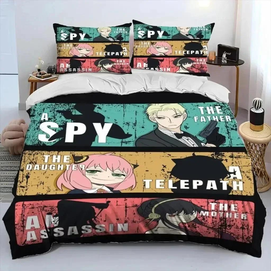 New 3D Print Anime SPY×FAMILY Anya Comfortable Duvet Quilt Cover Pillowcase Bedding Set Children Bedroom Decoration Home Textile