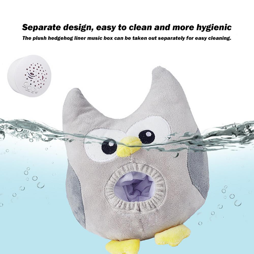 Kid Sleep Soother Pillow Newborn Sleep Aid Sound Machine Starry Projector Stuffed Animal Plush Toy Musical Soother Plush Cuddly