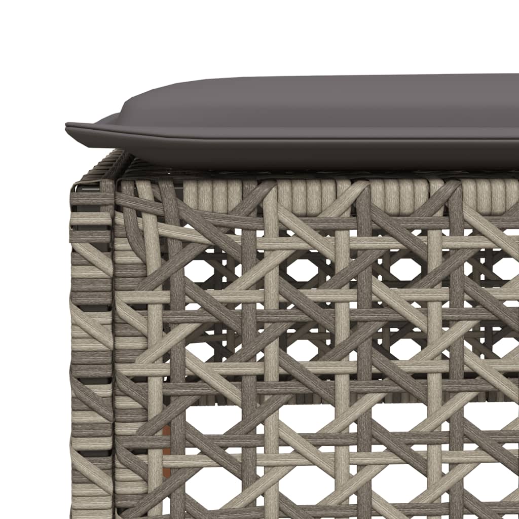 Vidaxl 5-Cz. Set da Giardino, Cuscini, Rattan PE Grigio