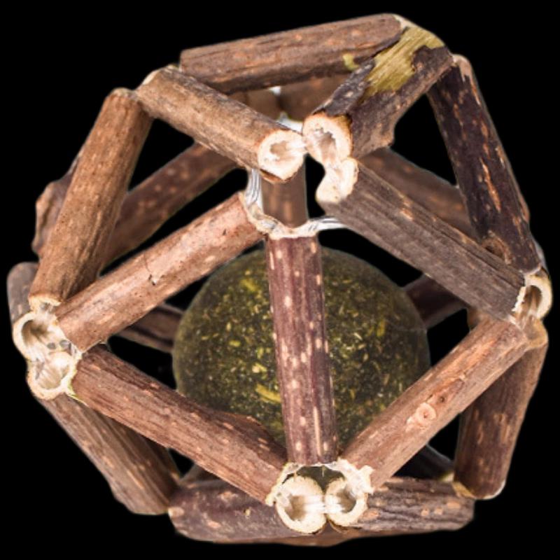 Catnip & Matatabi Ball Cat Toy with Bell Teething Stick