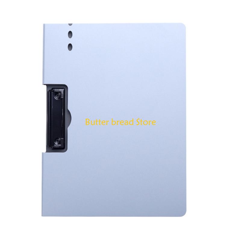 W89C Standard Size Flipping Clipboard Folder With Metal Clip File Organiser wth Writing Board For School Office 12.6x9.25In