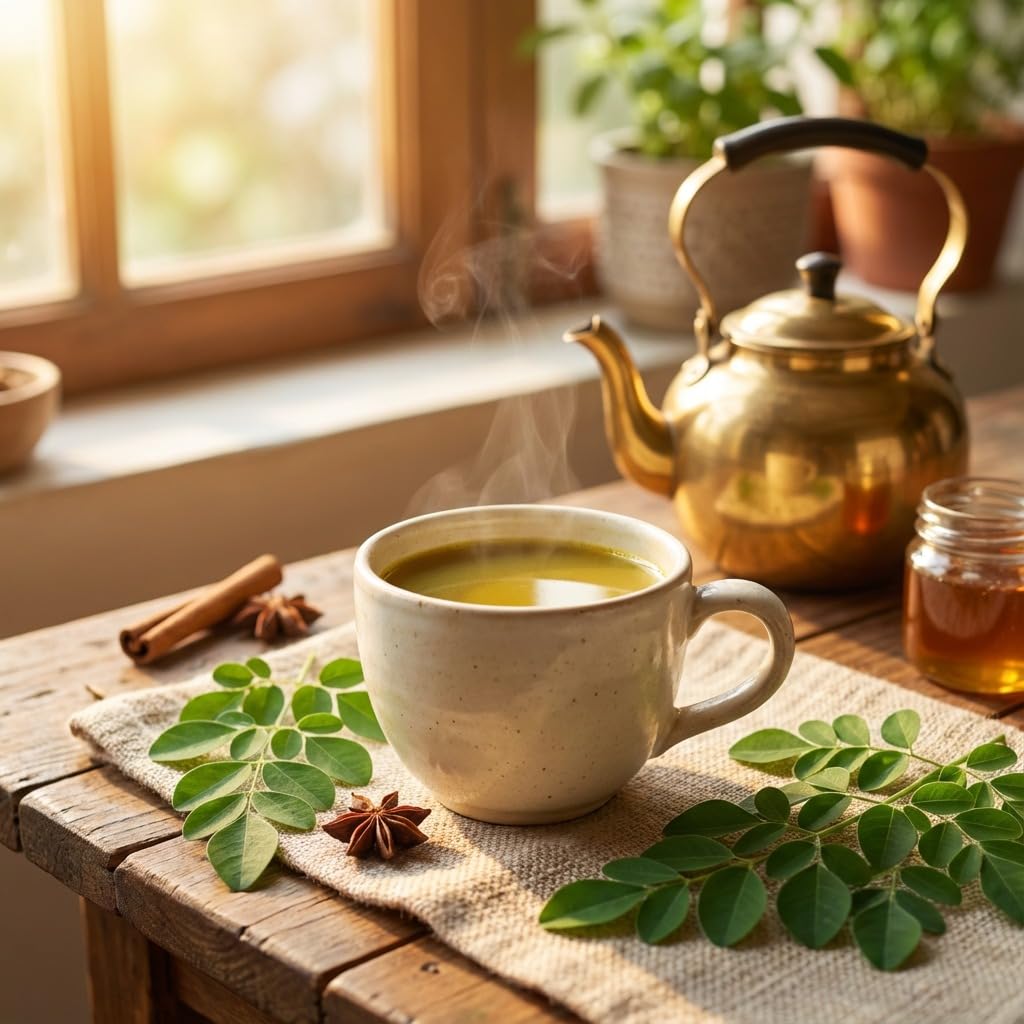 Life Route Moringa Masala Chai 100 g - Herbal Indian Tea Blend with Moringa, Ginger & Spices | Rich in Antioxidants & Immunity Boost | Caffeinated