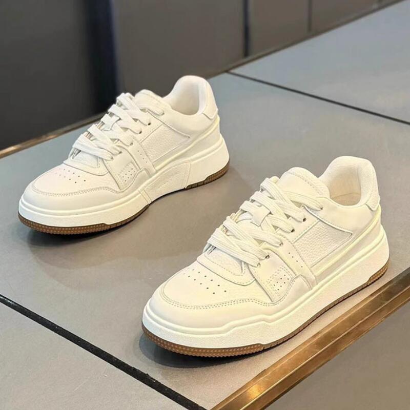 

Fashion Thick casual shoes with small white shoes Korean soft-soled men s sports shoes 44 белый