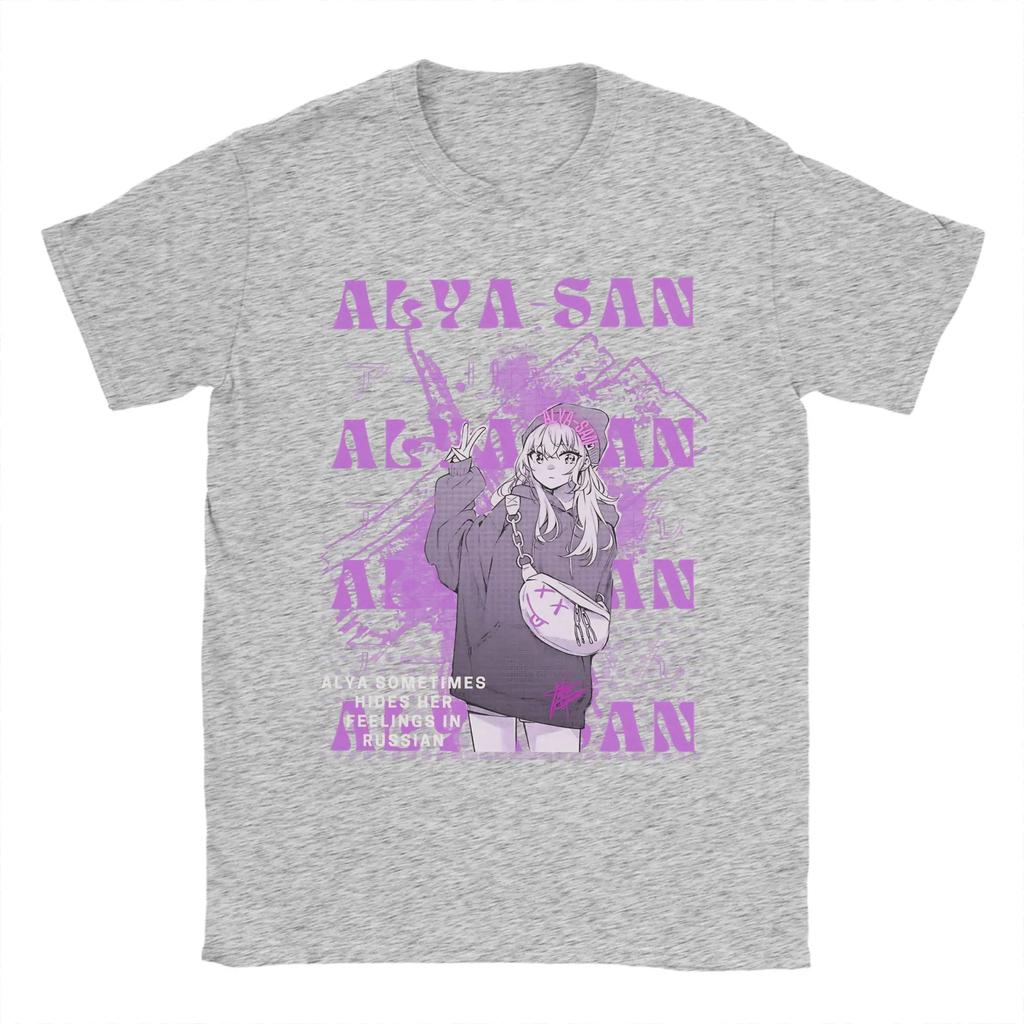 Mens Womens Alya Sometimes Hides Her Feelings in Russian Shirt 100 Cotton Printed Tee Shirts Top Clothing