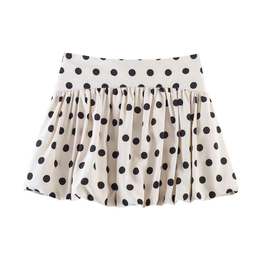 2026 Spring European & American Women's Polka Dot Balloon Skirt Pants