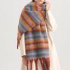 Autumn Winter Scarf Women Cold Proof Cashmere Scarf Thickened Warm Shawl Classic Tassels Fluffy Scarves Soft Shawl Bufanda