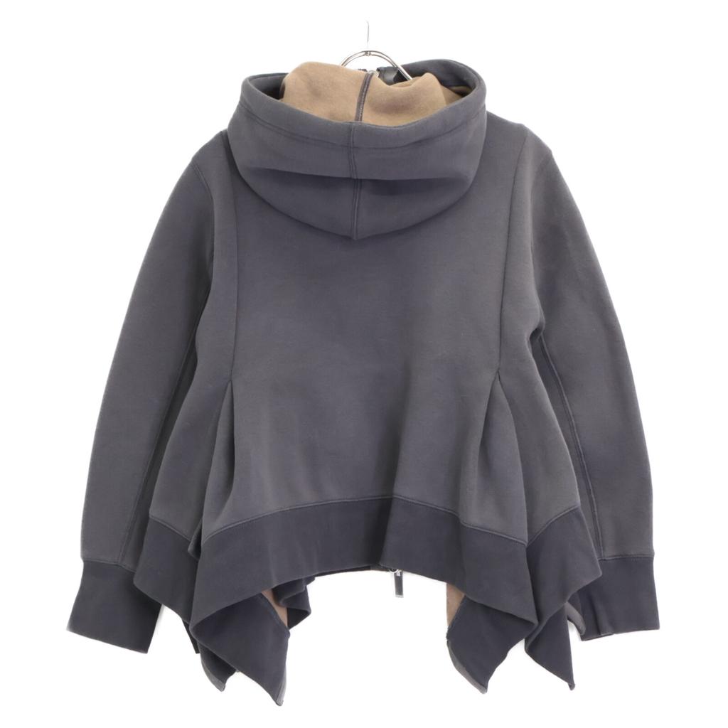 Sacai 24-07163 Sponge Sweat Parka Tops 38 grayUsed