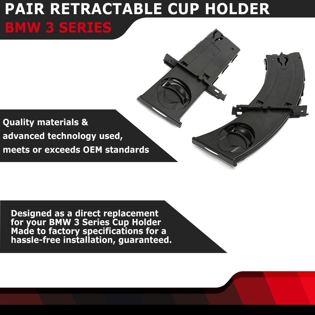 Accesorio Portavasos Retráctil para BMW Serie 3 E90/E91 (Parte no. 51459173469)