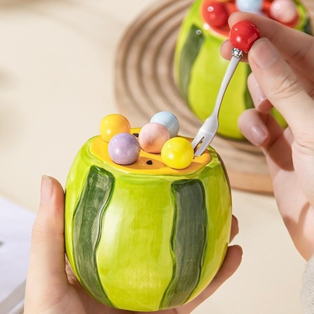 Decorative Watermelon Fruit Fork Set Cartoon Salad Fork Creative Dessert Cake Fork  BBQ