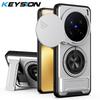 KEYSION Custodia Magnetica per Telefono per VIVO X200 Pro 5G Protezione Fotocamera a Scorrimento Supporto Verticale Anello a 360° Cover Antiurto per VIVO X200