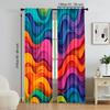 2 pcs   versatile polyester transparent curtains for home decoration Rainbow for use in bedrooms and living rooms
