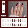 1 Set Almond Press on Nail Acrylic Nail Accesories with Bows and Dot Designs Stick on Nail Valentine's Day Nail Art