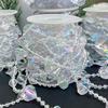 Transparent Beaded Chain Christmas Tree Ornament for Window and Home Décor