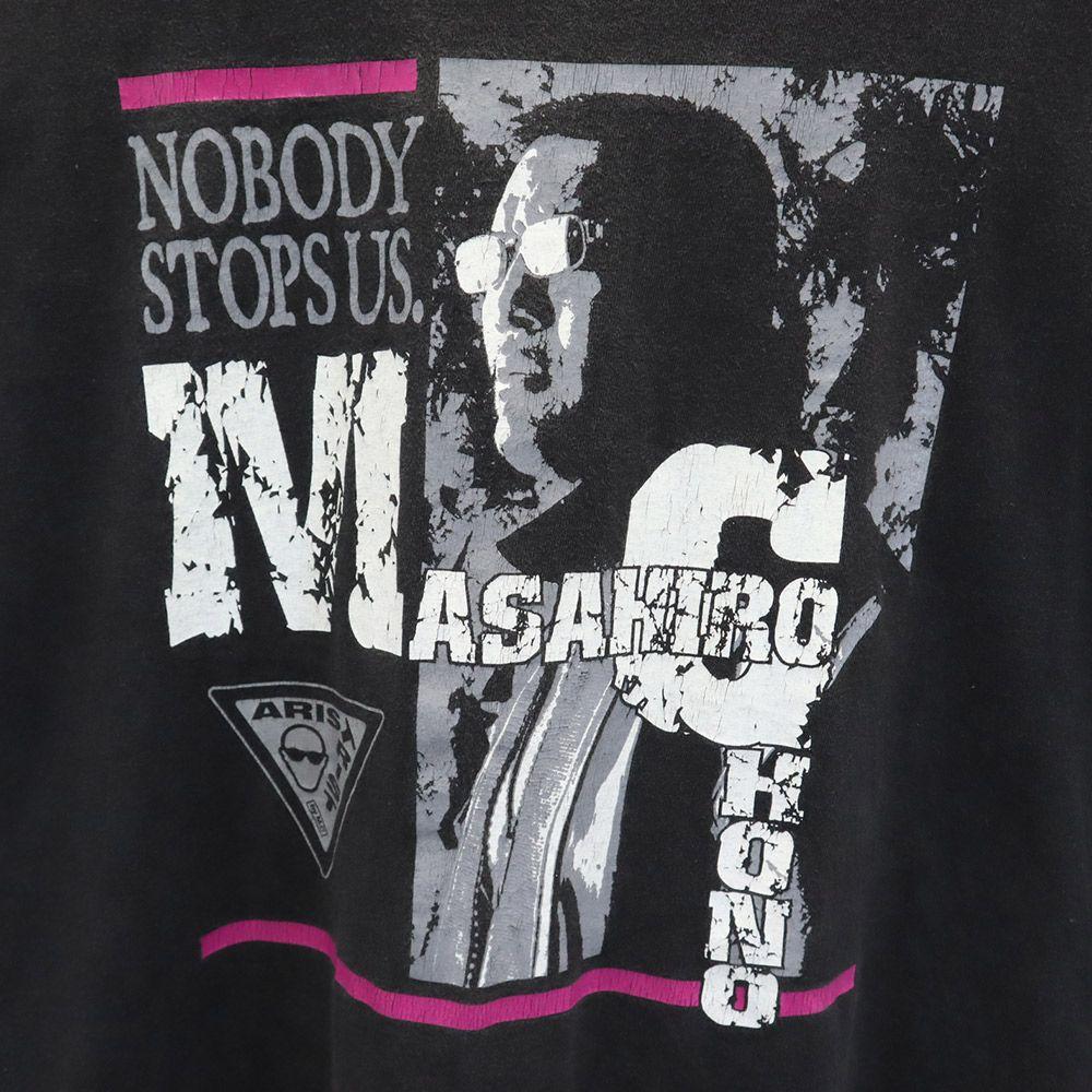 ONEITA 90s Old Masahiro Chono Print Short sleeve T-shirt L black Men's Used