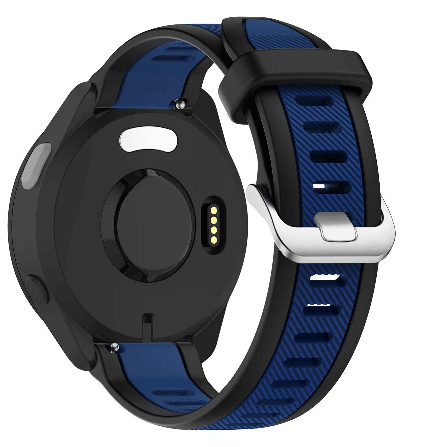 Двухцветный силиконовый ремешок для часов Garmin Forerunner 165 22mm