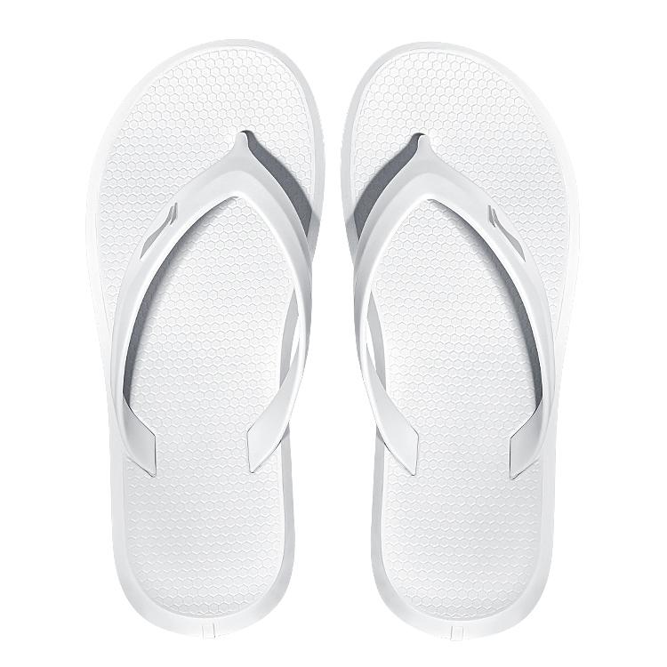 Li-Ning Comfortable Simple Anti-Wear Anti-Slip Flip Flops Men Footwear White LNXV956-1