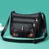 New Chinese and female bags, soft leather large-capacity shoulder messenger bags, mother-in-law and grandmother shopping mobile phone bags