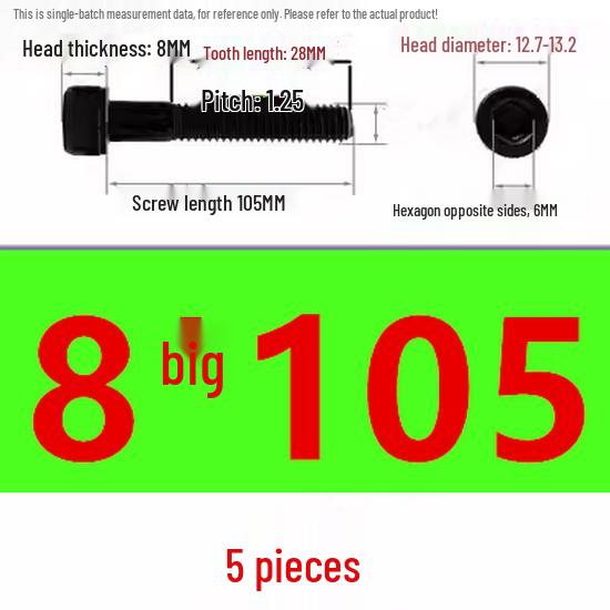 High-Strength Grade 12.9 Internal Hex Head Screws M1.4-M20