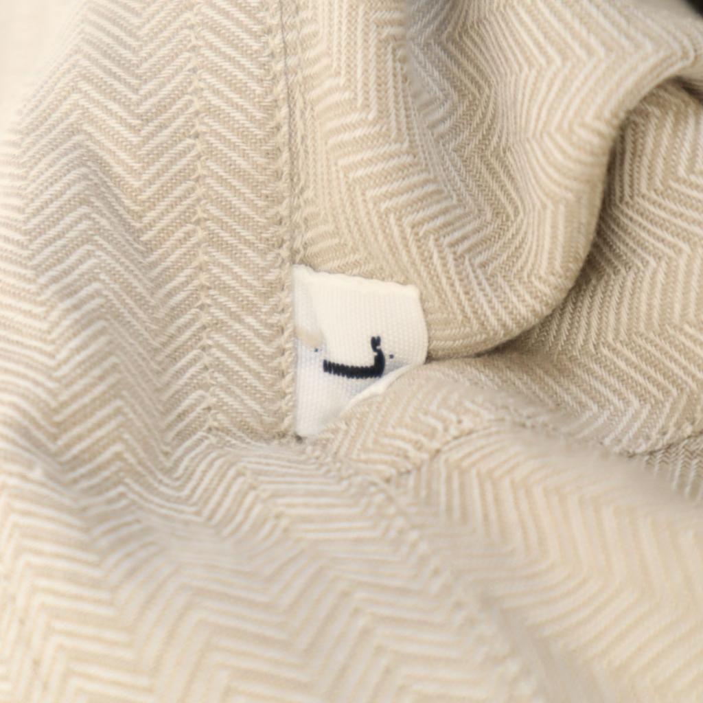 Salvatore Ferragamo Made In Italy Herringbone Pattern Long Sleeve Cotton Shirt Men's Used