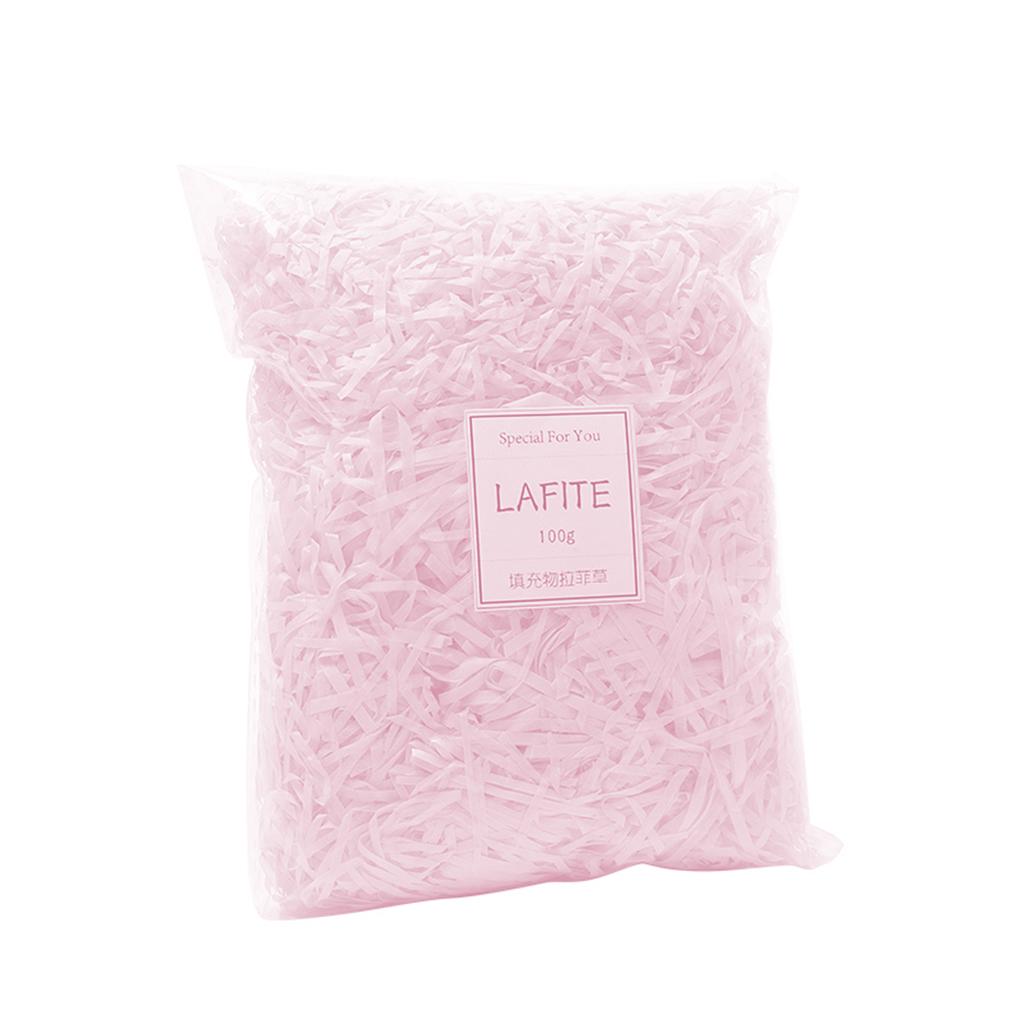 

Цветная измельченная гофрированная бумага Лафит Наполнитель из рафии Конфетти Подарочная коробка Наполнитель для дня рождения Домашний материал Упаковка светло-розовый