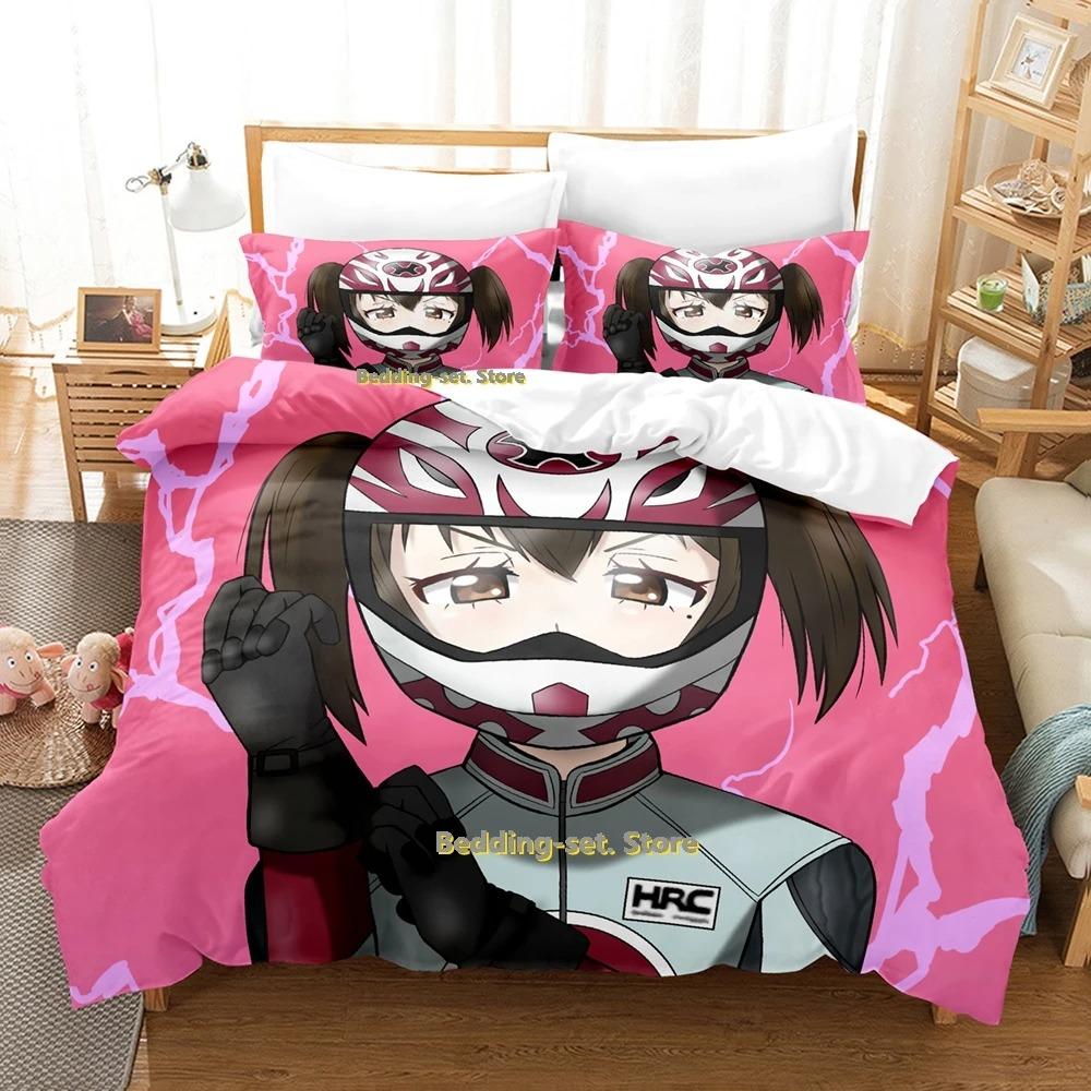 Bakuon!! Bedding Set Single Twin Full Queen King Size Bed Set Adult Kid Bedroom Duvetcover Sets Print Anime Bed Sheet Set