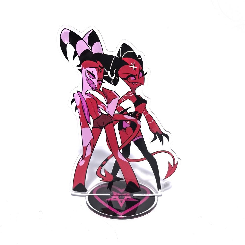 Helluva Boss Figures Acrylic Stand Fashion Anime Action Figure Accessories Collection Toys Desktop Ornaments Kids Gift Poseable Articulated Scale