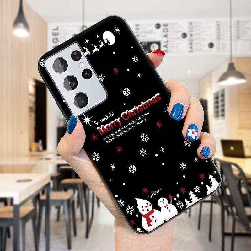 Stoßfeste, schlanke, weiche TPU-Schutzhülle für Weihnachten, Weihnachtsmann, Schneemann, Hirsch