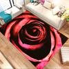 1pc Rose Swirl Themed Rug for Home Decor, Non-slip Office Carpet, Chair Mat, Outdoor Mat, Christmas and Halloween Gifts-0731022