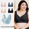 Plus Size Seamless Ice Silk Sports Bra - Wire-Free, Anti-Sag, Vest Style, Summer Women's Underwear