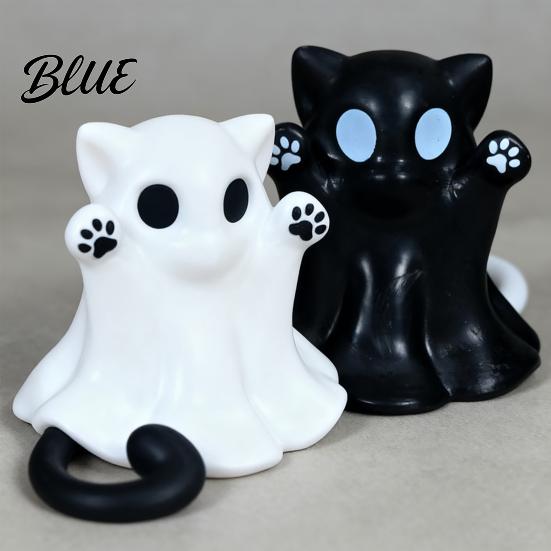 White Ghost Cat Ornament Figure 3D Printed Decorative Ornament