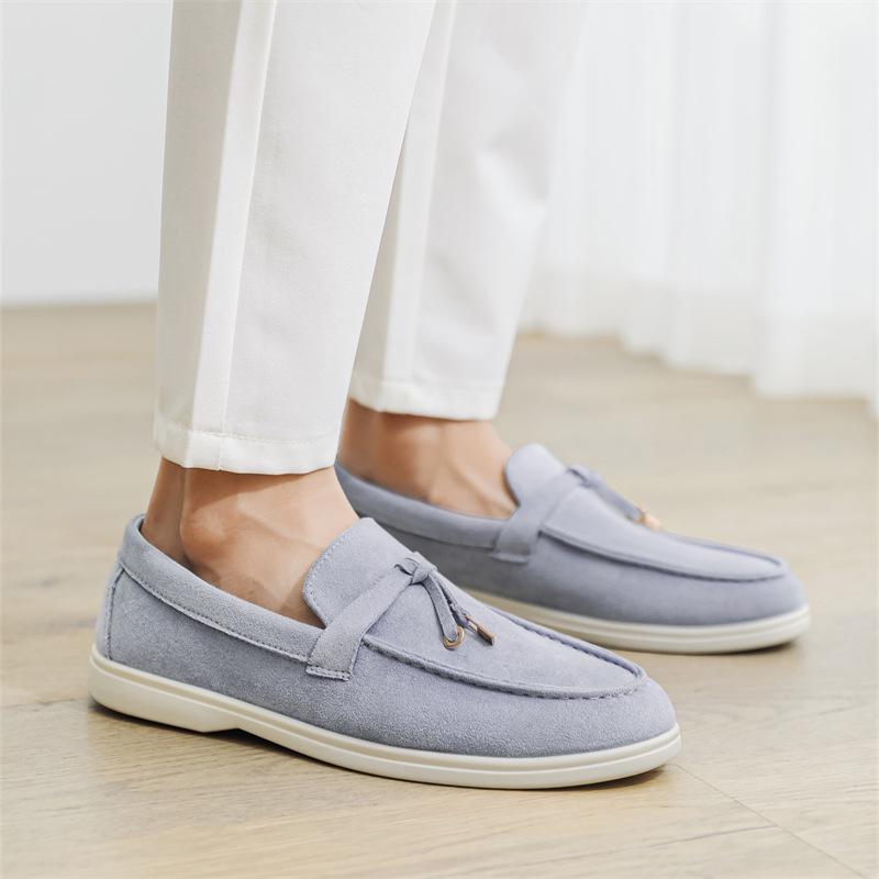 Men's 2025 Summer Slip-On Loafers - Large Size, Flat Bottom