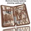 28/42 Pcs Multi-tool Manicure Set Cutters Nail Clipper Set Household Stainless Steel Ear Spoon Pedicure Scissors Tool For Beauty