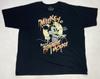 Disney Mickey Mouse Zombie Graphic T-shirt Men 4XL Black Short Sleeve