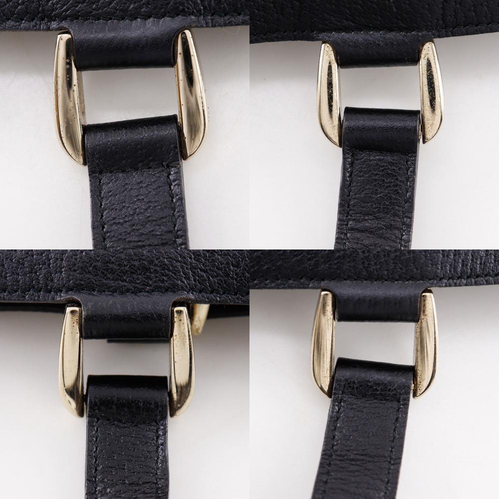 GUCCI Abbey Handbag 130739 Tote Bag black GG canvas Women Used