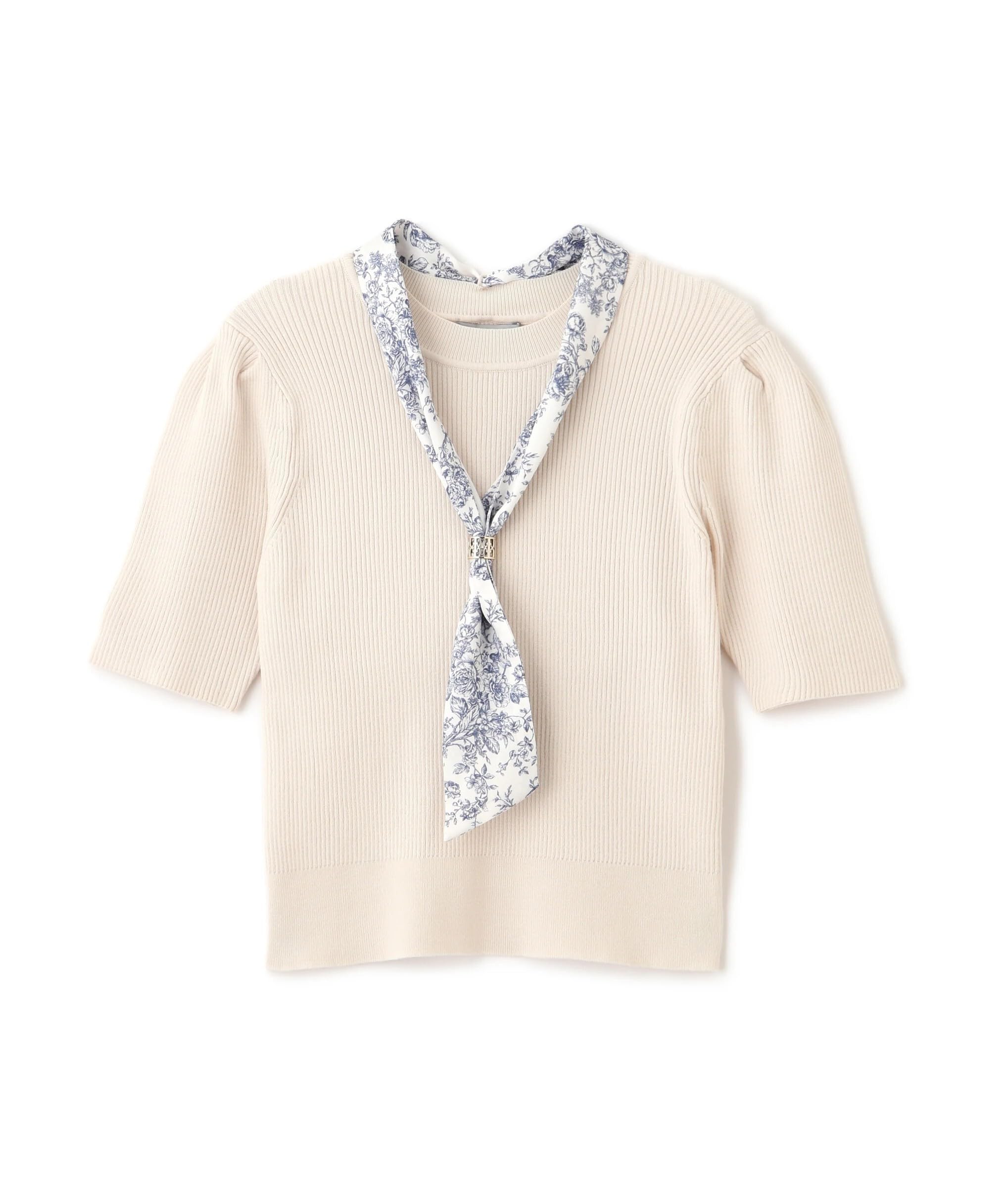 

Jill by Jill Stuart Ecru Jouy Print Knit with Scarf Women s