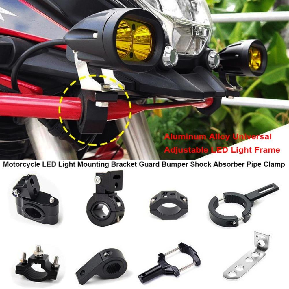 Adjustable Motorcycle LED Light Mounting Bracket Aluminum Alloy Shock Absorber New Pipe Clamp