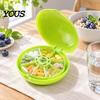 Weekly Medication Container Portable Pill Organizer, 7 Compartments Rotating Organizer Case, Moisture-Proof Dispenser for Daily Vitamin And