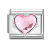 Zircone Brillante Farfalla Fiocco Cuore Link Charm Italiani Adatti per Bracciale in Acciaio Inossidabile da 9mm Gioielli da Donna Fai da Te Creazione Regali