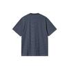 Carhartt WIP Letter Print Striped Crew Neck Short Sleeve T-Shirt Men Tops Blue White I032850-1XP-XX