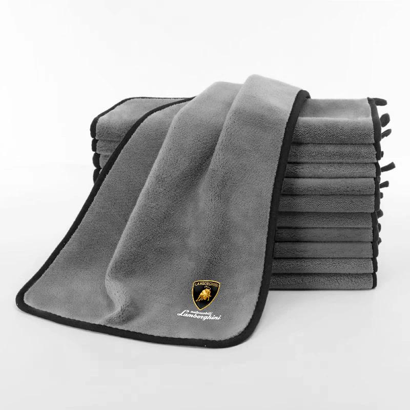 Microfiber Towel Car Cleaning Cloths Wash Towel Styling Car Goods For Lamborghini LP570 LP610 Urus LP700 LP770 GallardoAventador