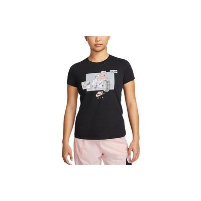Anime Pattern Printed Round Neck Casual Lightweight Soft Short Sleeve T-Shirt Women T-Shirts Black DQ3148-010