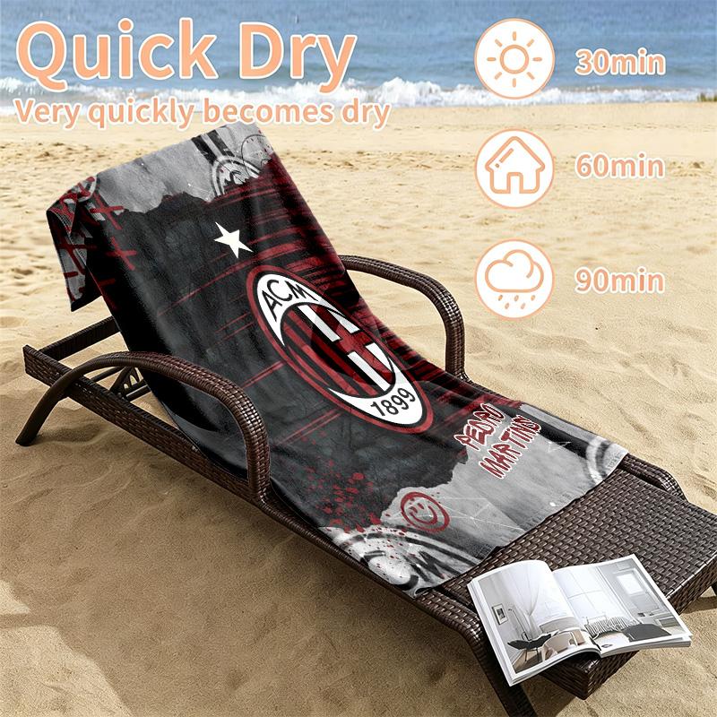 AC Milan Beach towels also serve as bath towels summer essential a musthave for the outdoors the beach and the pool
