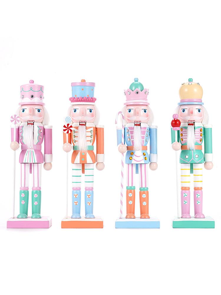

25CM/SETY Christmas Nutcracker Ornament Candy Series Soldier Statues Handcraft Toy Home Office Decoration Statues Christmas Gift