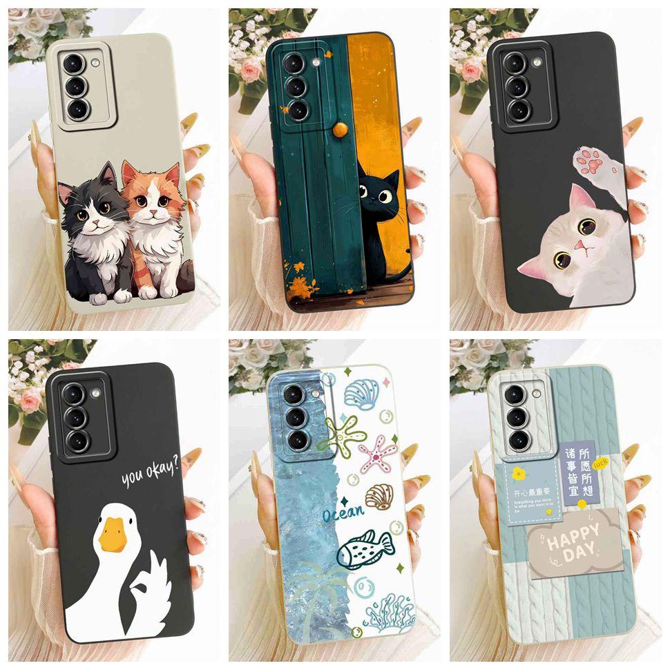 For Samsung Galaxy S21 FE 5G Case Lovely Rabbit Painted Cover Soft Phone Csse For Samsung S21FE S21 FE 5G SM-G990B Bumper