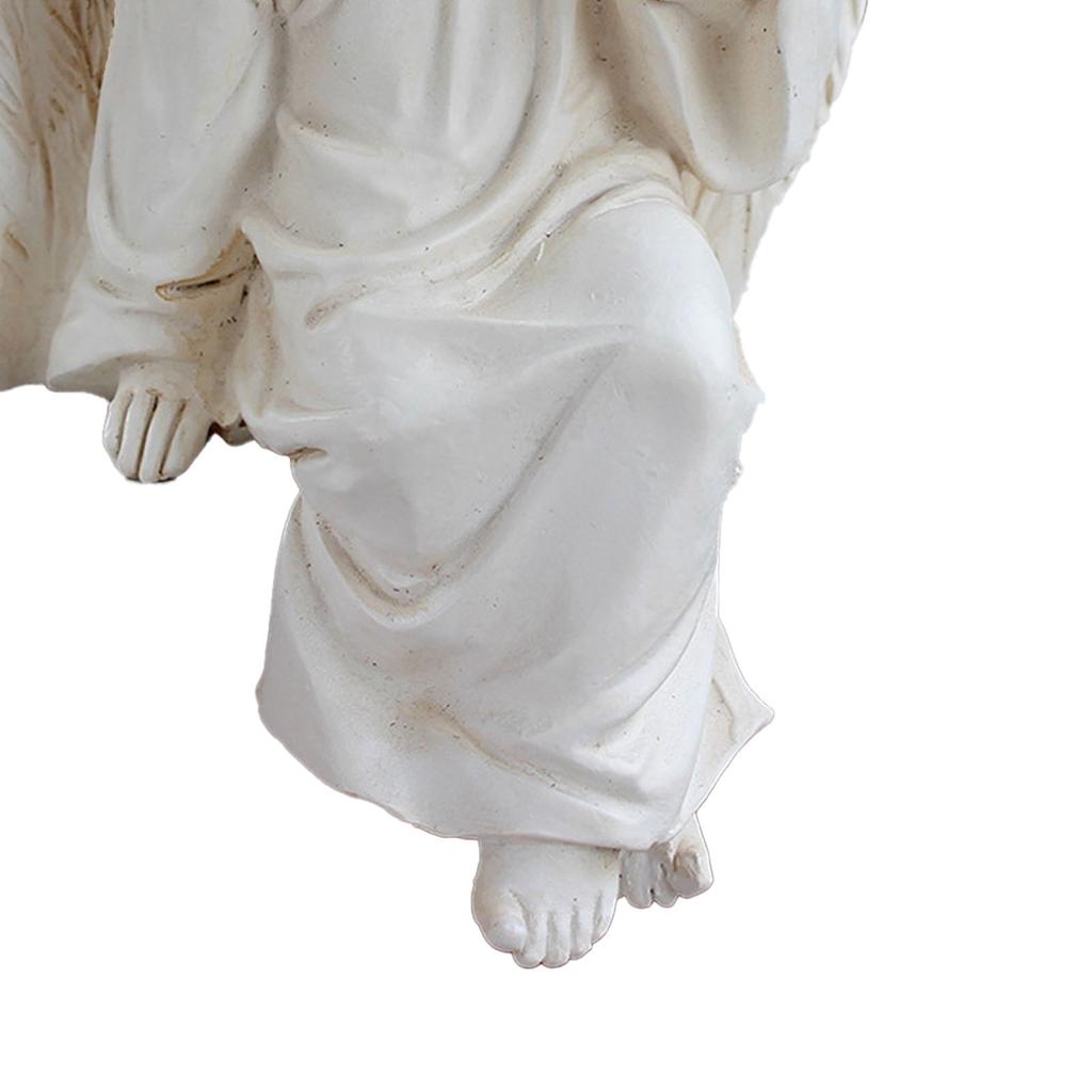 Resin Angle Figurine Delicate Look Angle Sculpture Decoration Ornament for Home Garden Courtyard