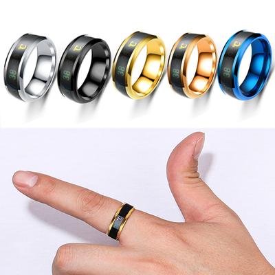 Vogue Titanium Steel Temperature Ring Waterproof Jewelry Mood Emotion Temperature Sensitive Rings Feeling Intelligent for Women Men Wedding
