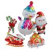Christmas Foil Balloons Father Christmas Sleigh Father Christmas Snowman Candy House Christmas